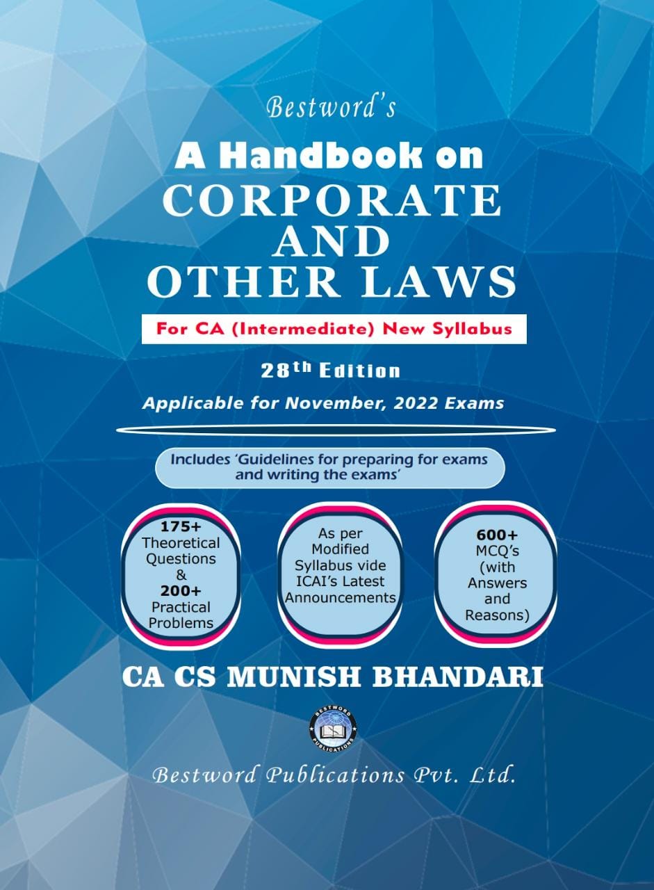 bestword's-a-handbook-on-corporate-and-other-laws---by-ca-cs-munish-bhandari---28th-edition---for-ca-(intermediate)-november-2022-exams-(new-syllabus)